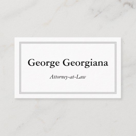 シンプルプロフェッショナル、トリプルライン付き縁ど 名刺 (正面)