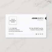 シンプルプロフェッショナル，ミニマル，白，ユニーク DC 名刺 (正面)