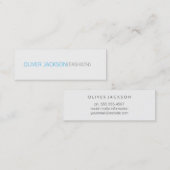 シンプルプロフェッショナル/ （青） スキニー名刺 (正面/裏面)