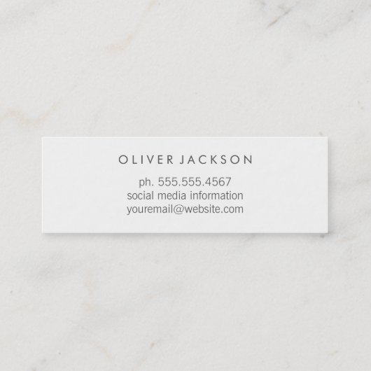 シンプルプロフェッショナル/ (青) スキニー名刺 (裏面)