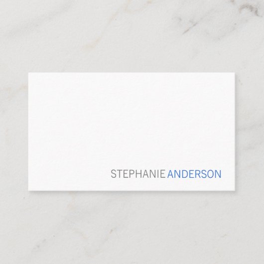 シンプルプロフェッショナル（青） 名刺 (正面)