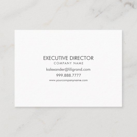 シンプルプロフェッショナルB/W 名刺 (裏面)