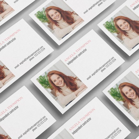 シンプルプロフェッショナルQRコード写真 名刺