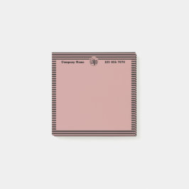 シンプルプロモブラック&ピンクカスタムロゴ ポストイット