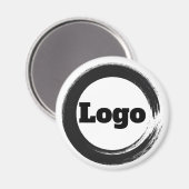 シンプルプロモーション企業の白黒ブランドロゴ マグネット (正面/裏面)