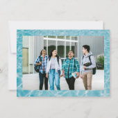 シンプルプールパーティー写真卒業 招待状 (裏面)