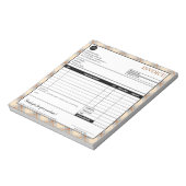 シンプルプ縁どリの請求書テンプレート ノートパッド (回転)