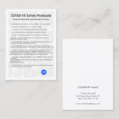 シンプルヘアサロンCOVID19 Safety Protocol 名刺 (正面/裏面)