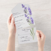 シンプルヘザースプリグ オールインワン招待状 (貼ってはがせる)