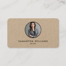 シンプルヘッドショットカスタムQRフォトまたはロゴクラフト 名刺