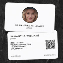 シンプルヘッドショットカスタムQR写真またはロゴ