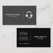 シンプルヘッドセ企業のット 名刺 (正面/裏面)