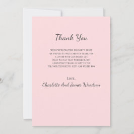 シンプルベイビーシャワーありがとう サンキューカード