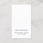 シンプルベエエレガントージュブルーヨガインストラクター 名刺 (裏面)