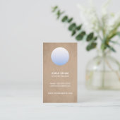 シンプルベエエレガントージュブルーヨガインストラクター 名刺 (スタンド正面)