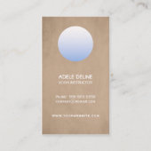 シンプルベエエレガントージュブルーヨガインストラクター 名刺 (正面)