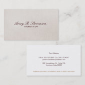 シンプルベエエレガントージュリネンルック 名刺 (正面/裏面)