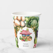 シンプルベジス農家市場誕生日 紙コップ (正面)