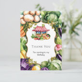 シンプルベジーズ ファーマーズマーケット バースデー サンキューカード (スタンド正面)