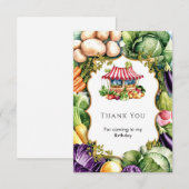 シンプルベジーズ ファーマーズマーケット バースデー サンキューカード (正面/裏面)