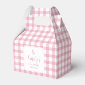 シンプルベビーエレガントピンクジンガムガールベビーシャワー フェイバーボックス (裏面サイド)