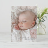 シンプルベビーエレガントフォト誕生 案内状 (スタンド正面)