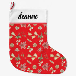 シンプルベビーエレガント初めてのクリスマスクリスマス ラージクリスマスストッキング