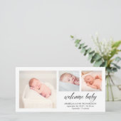 シンプルベビーエレガント誕生発表 |写真3 案内状 (スタンド正面)