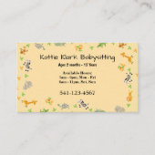 シンプルベビーシッター名刺 名刺 (正面)
