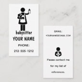 シンプルベビーシッター名刺 名刺 (正面/裏面)