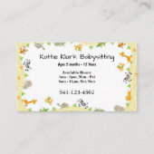 シンプルベビーシッター名刺 名刺 (正面)