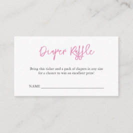 シンプルベビーシャワーおむつラッフルエンクロージャー エンクロージャーカード
