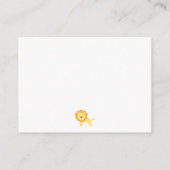 シンプルベビーシャワーおむつラッフルチケット付/ライオン エンクロージャーカード (裏面)