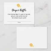 シンプルベビーシャワーおむつラッフルチケット付/ライオン エンクロージャーカード (正面/裏面)