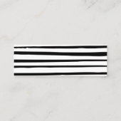 シンプルベビーシャワーおむつラッフルチケット スキニー名刺 (裏面)