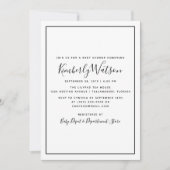 シンプルベビーシャワー招待状 |黒 招待状 (正面)