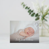 シンプルベビーフォトスクリプトの発表 ポストカード (スタンド正面)