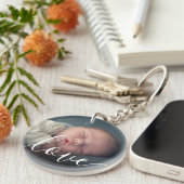 シンプルベビーフォトラブスクリプト キーホルダー (正面右)