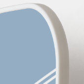 シンプルベビーブルーと白モノグラムの色 ピックルボールラケット (左詳細)