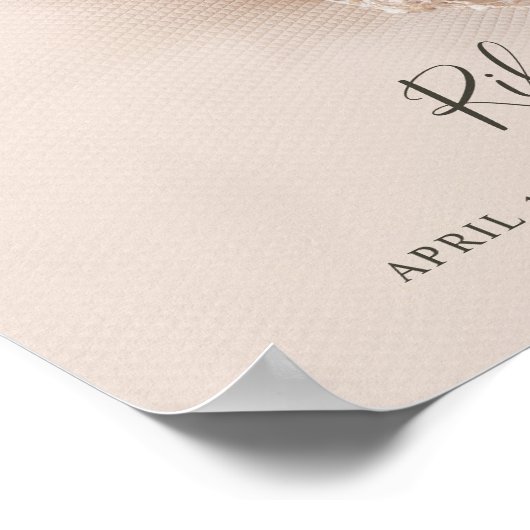 シンプルベビーモダン誕生の統計と写真生まれたばかりの ポスター (角)