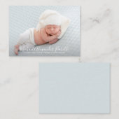 シンプルベビー写真の誕生発表 ノートカード (正面/裏面)