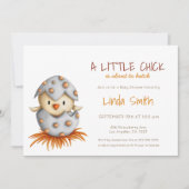 シンプルベビー男女兼用バードハッチングファーム 招待状 (正面)