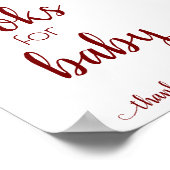 シンプルベビー簿 | レッドスクリプトブックドロップオフ ポスター (角)