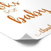 シンプルベビー簿 |秋オレンジブックドロップオフ ポスター (角)