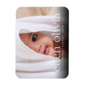 シンプルベビー誕生写真発表磁石 マグネット (縦)