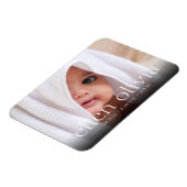 シンプルベビー誕生写真発表磁石 マグネット (左側)