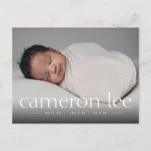 シンプルベビー誕生写真発表葉書 シーズンポストカード