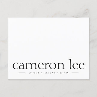 シンプルベビー誕生写真発表葉書 シーズンポストカード