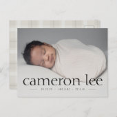 シンプルベビー誕生写真発表葉書 シーズンポストカード (正面/裏面)