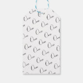 シンプルベビー1つ目の誕生日写真 ギフトタグ (裏面)